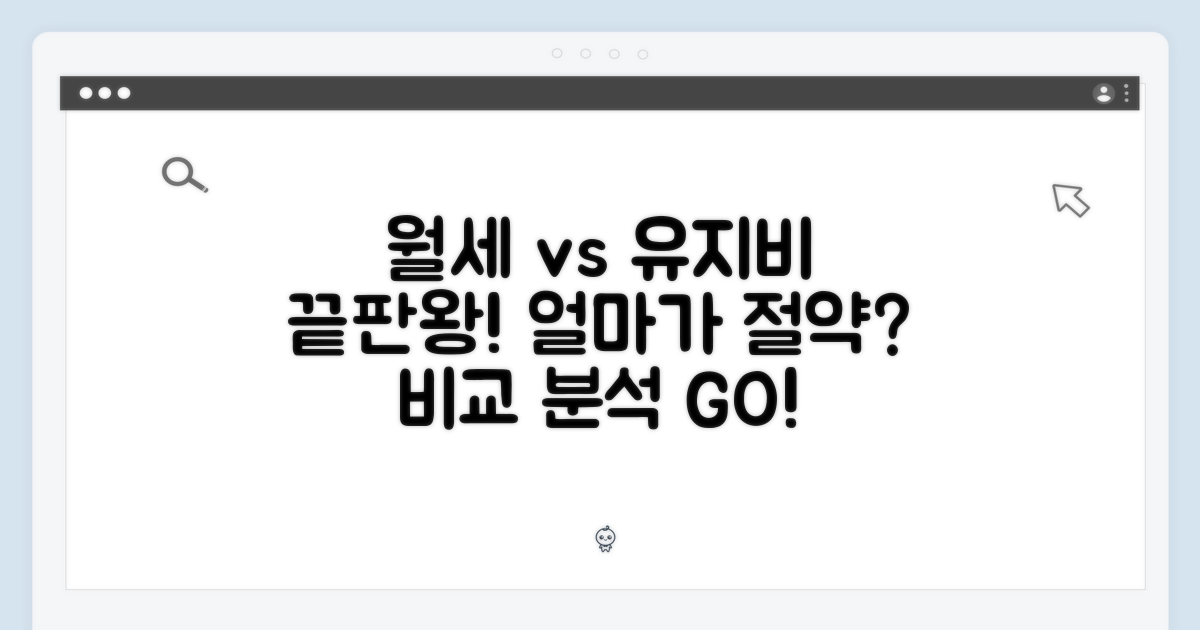 월 렌탈료, 유지 비용 비교