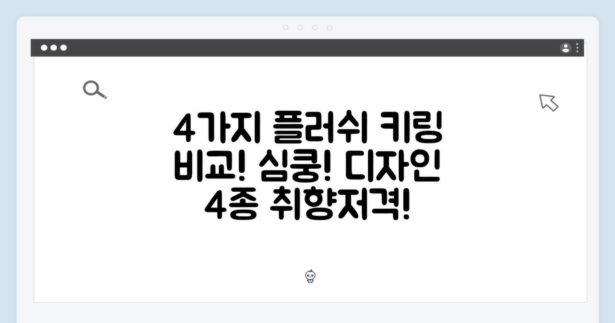 4가지 플러쉬 키링 디자인 비교