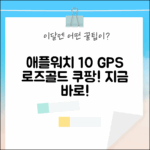 애플워치 10 GPS 로즈 골드 42mm, 지금 바로!