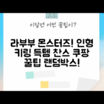 라부부 LOVE 정품 더몬스터즈 하이라이트 인형 키링 랜덤박스 완벽 가이드!