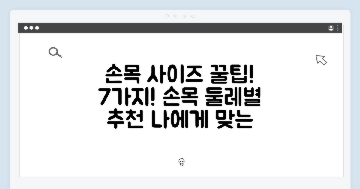 7가지 크기 선택: 손목 둘레별 추천