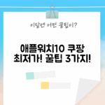 애플워치 10 (42mm, GPS, 블랙) 완벽 분석: 3가지 꿀팁