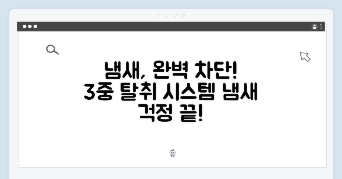 3중 탈취 시스템: 냄새 걱정 끝!
