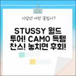 스투시 월드 투어 카모 3903962, 놓치면 후회!