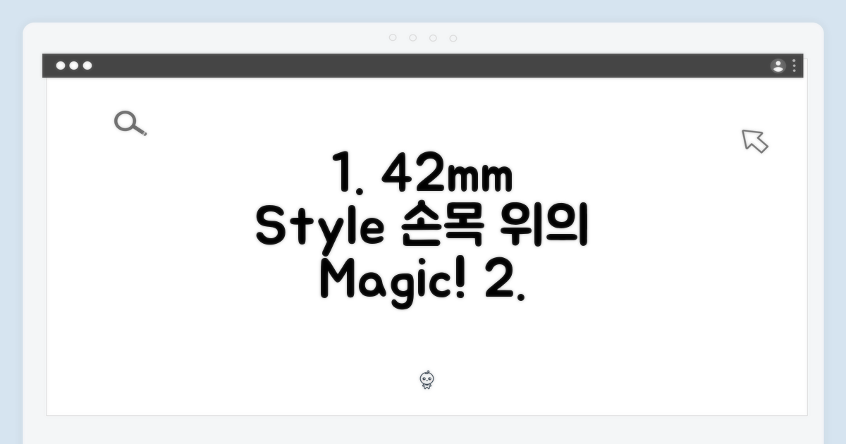 μλͺ© μμ μ€νμΌ, 42mmμ λ§€λ ₯