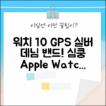 애플워치 워치 10 GPS 실버, 데님 밴드! 누구나 반할 매력
