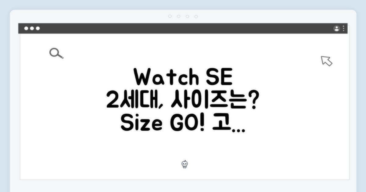 워치 SE 2세대, 사이즈 선택!