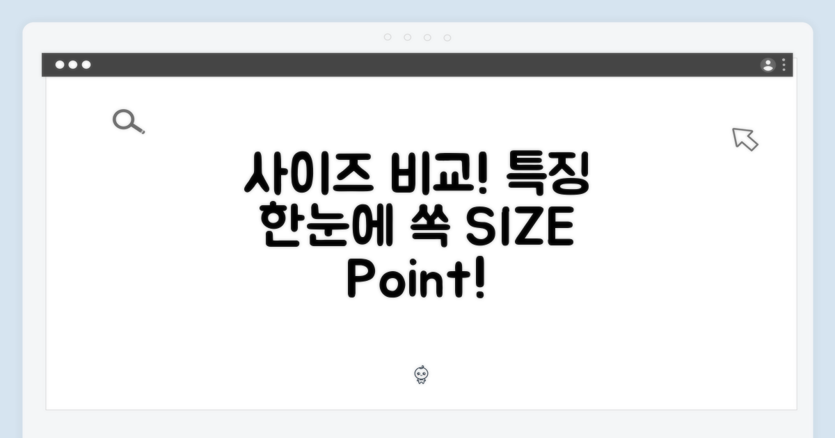 사이즈 비교 및 특징