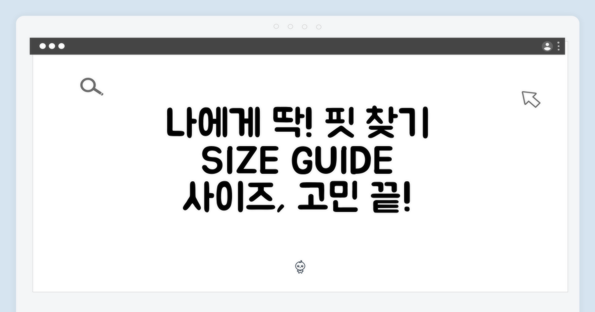 사이즈 선택 가이드: 나에게 맞는 핏을 찾아보세요