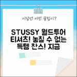 스투시 반팔 3903860 월드투어 티셔츠, 놓칠 수 없겠죠?