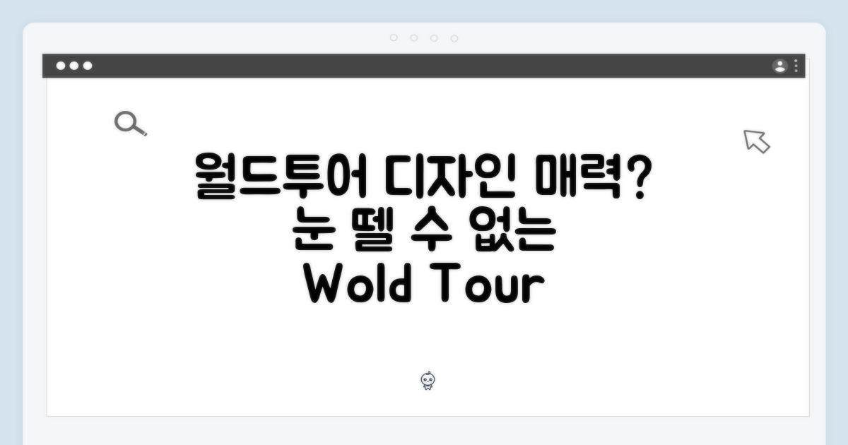 월드투어 디자인, 어떤 매력이 있을까?