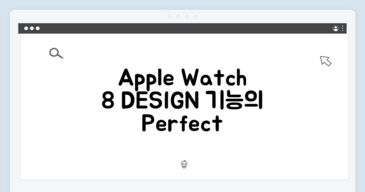 Apple Watch 8: 디자인과 기능의 완벽한 조화