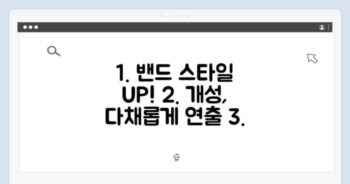 다양한 밴드로 개성 연출