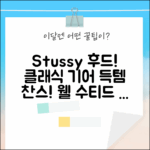 스투시 후드티, 클래식 기어! 웰 수티드 후드 집업 득템 찬스! (1925084, 1975081
