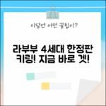 라부부 4세대 한정판 키링, 최상급 퀄리티! 지금 바로 겟!