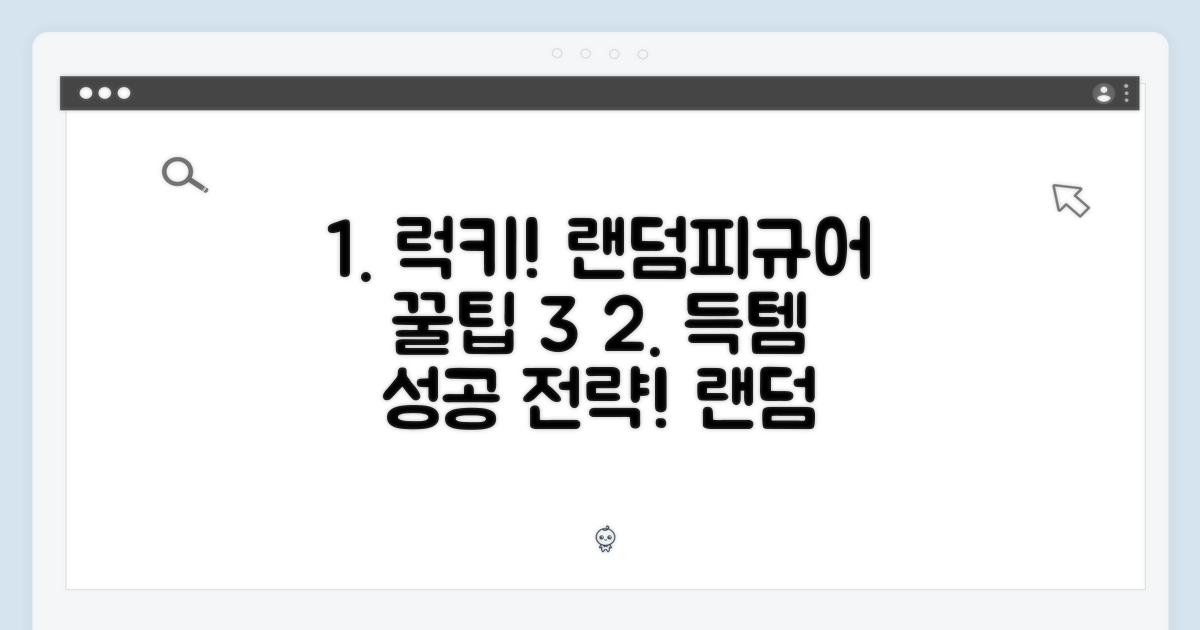 랜덤피규어 구매 성공 전략 3가지