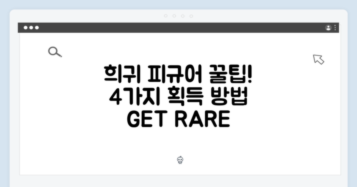 4가지 희귀 피규어 획득 팁