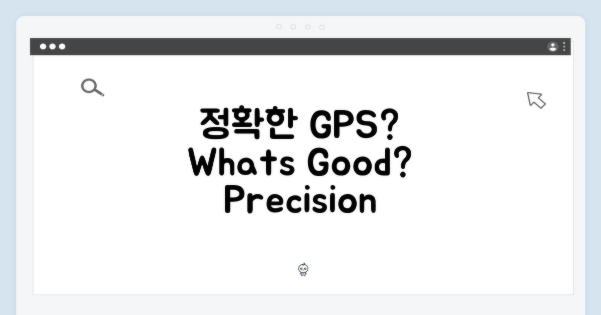 정확한 GPS, 무엇이 좋을까?