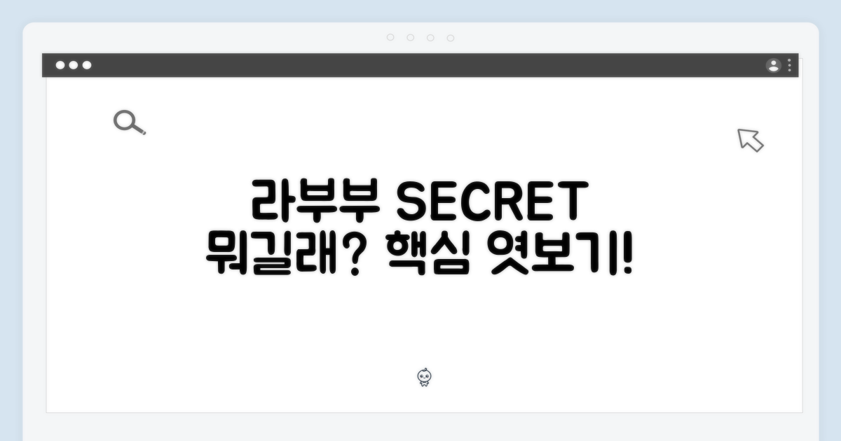 라부부 시크릿, 무엇이 특별할까?