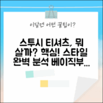 스투시 티셔츠, 어떤 스타일을 골라야 할까요? (베이직/반팔/긴팔/롱슬리브/피그먼트 다이드