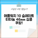 애플워치 워치10 슬레이트 티타늄 46mm, 심쿵!
