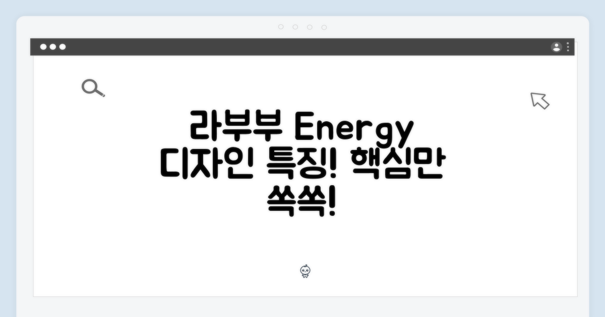 라부부 Energy: 디자인과 특징