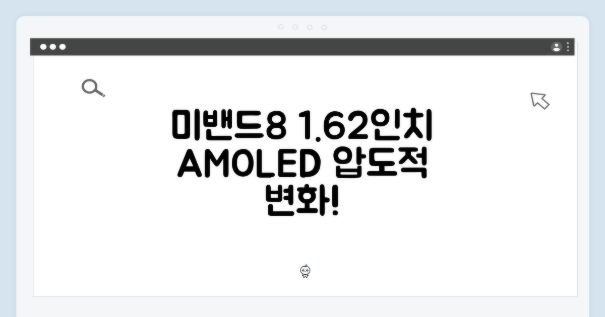 미밴드8, 1.62인치 AMOLED의 놀라운 변화!