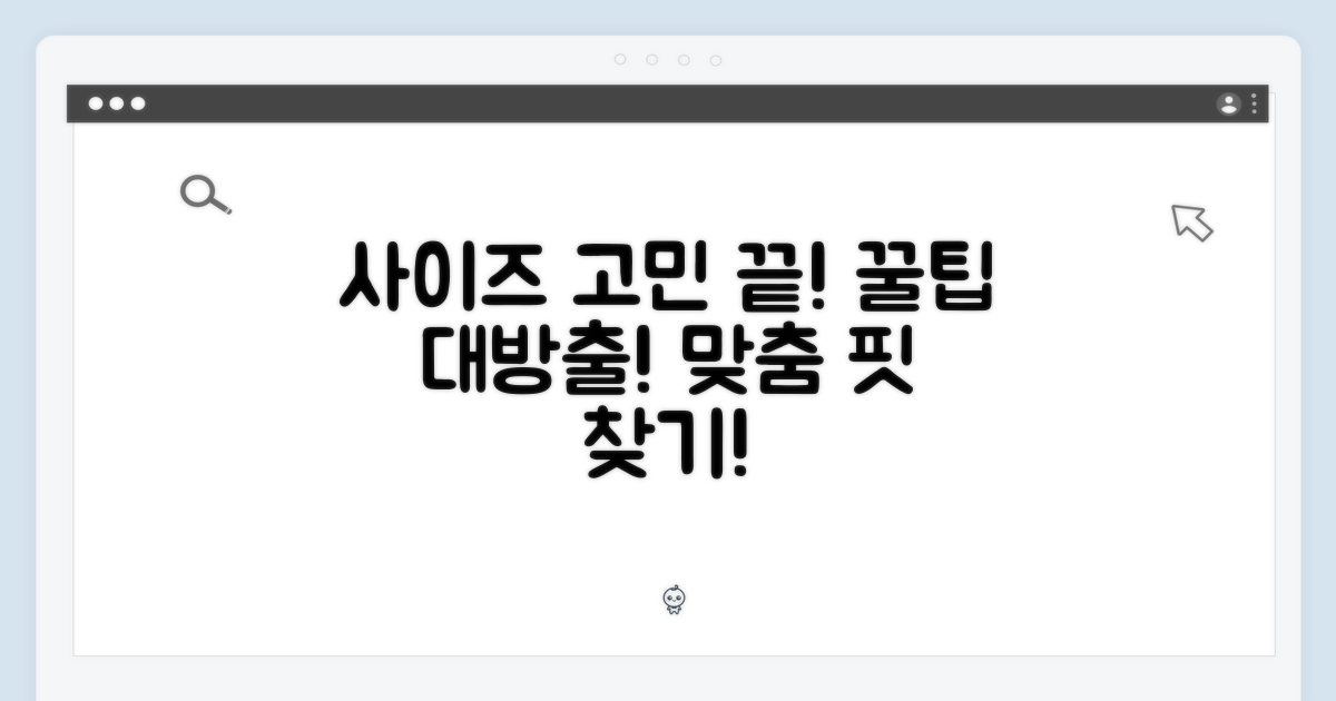 사이즈 선택 꿀팁
