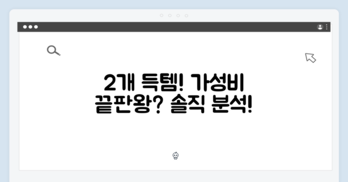 2개 득템, 가성비 분석!
