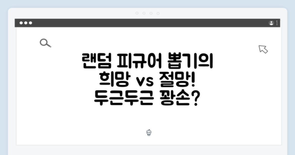 랜덤피규어, 뽑기의 희망과 절망