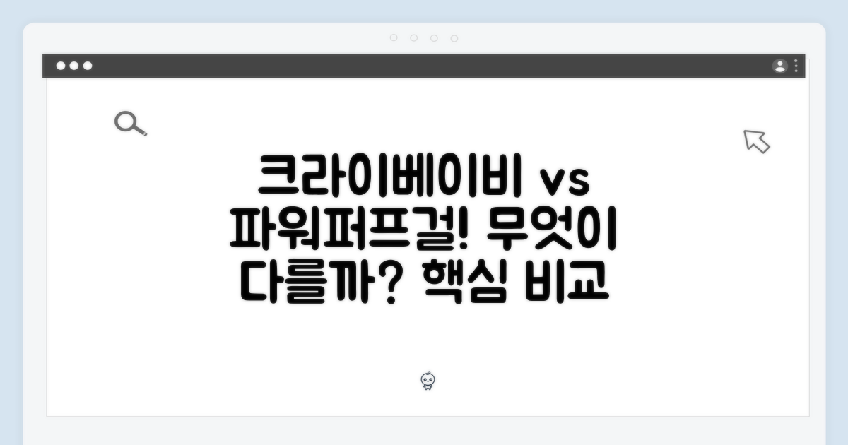 크라이베이비, 파워퍼프걸, 무엇이 다를까?