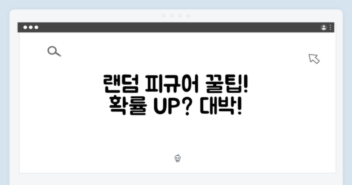 랜덤피규어, 성공 확률 높이는 팁?