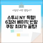 스투시 뉴욕 익스클루시브 베이직 반팔 6컬러 완벽 가이드!