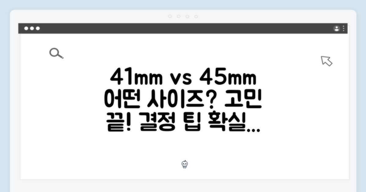 사이즈 선택: 41mm vs 45mm