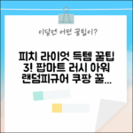 팝마트 피치 라이엇! 러시 아워 시리즈 랜덤피규어 득템 꿀팁 3가지