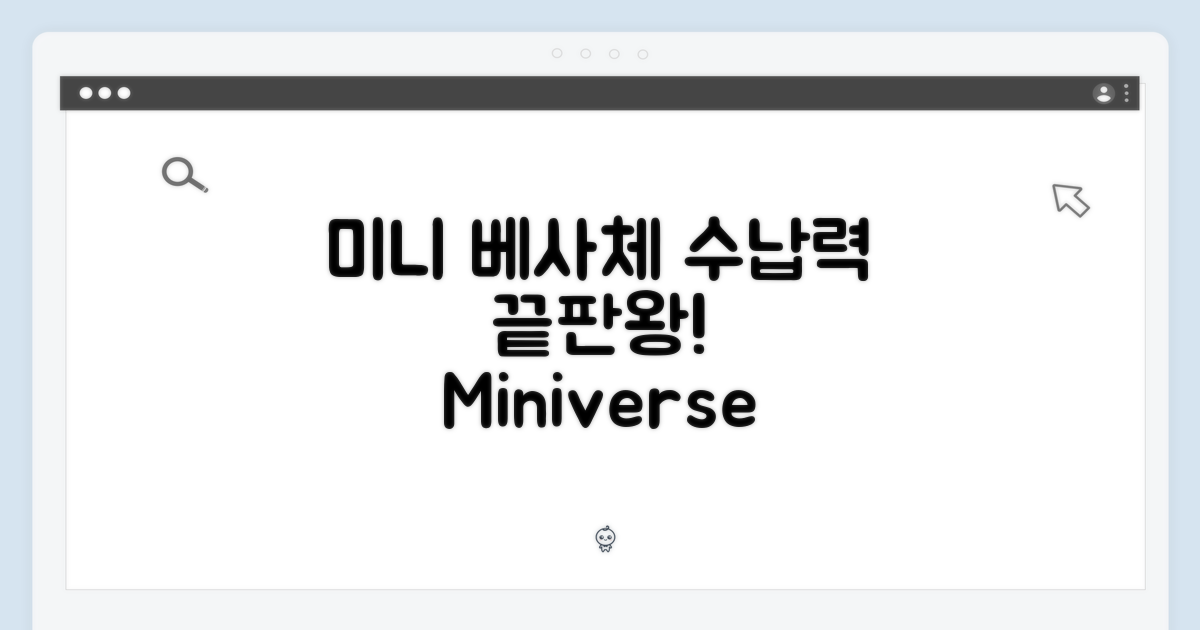 미니 베사체, 수납력