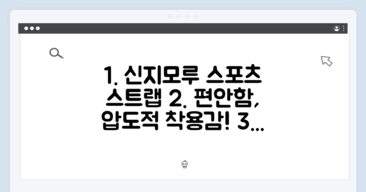 편안한 착용감, 신지모루 스포츠 스트랩