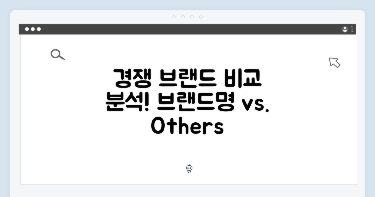 경쟁 제품: 다른 브랜드 비교