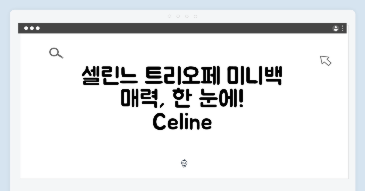 셀린느 트리오페 미니백: 매력 탐구