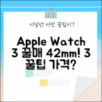 Apple Watch Series 3 42mm: 이 가격에? 3가지 꿀팁!