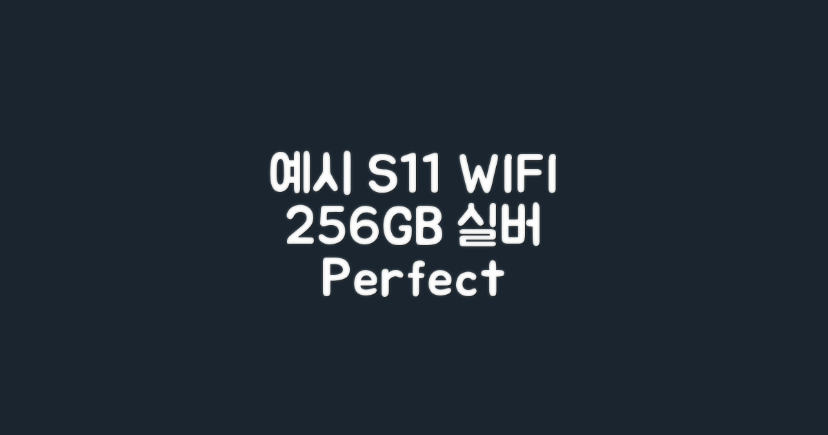 갤럭시 탭 S11 WIFI 256GB 실버 완벽 가이드 (대응)
