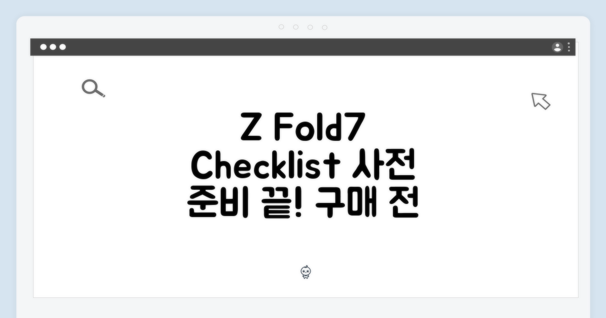 Z Fold7, 구매 전 체크리스트