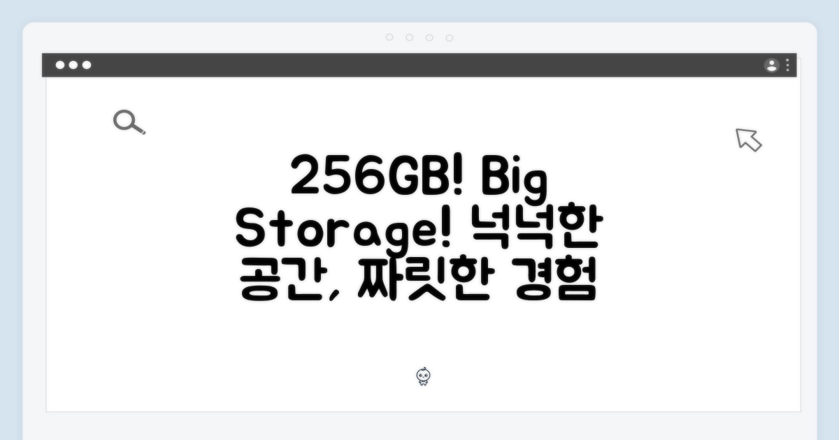 256GB, 넉넉한 저장 공간의 매력