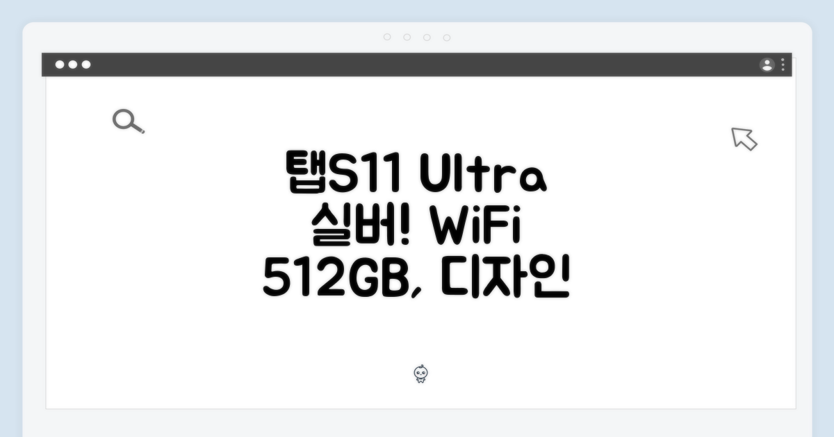 ✨ 갤럭시 탭 S11 Ultra WiFi 512GB 실버: 디자인에 눈을 떼지 마세요!