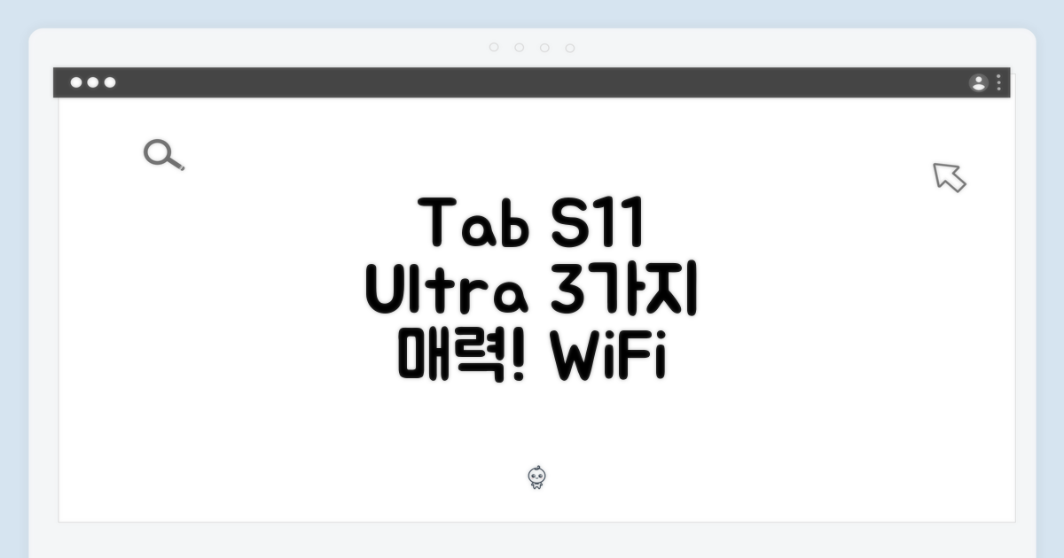✨ 갤럭시 탭 S11 Ultra WiFi 512GB 실버: 3가지 매력 탐구!