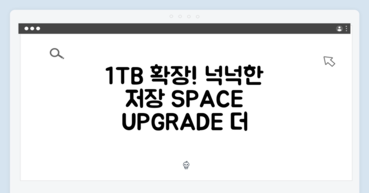 1TB 확장 가능한 저장 공간