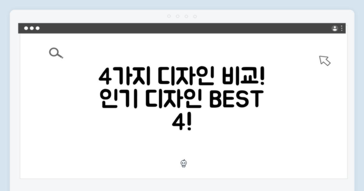 4가지 인기 디자인 비교!