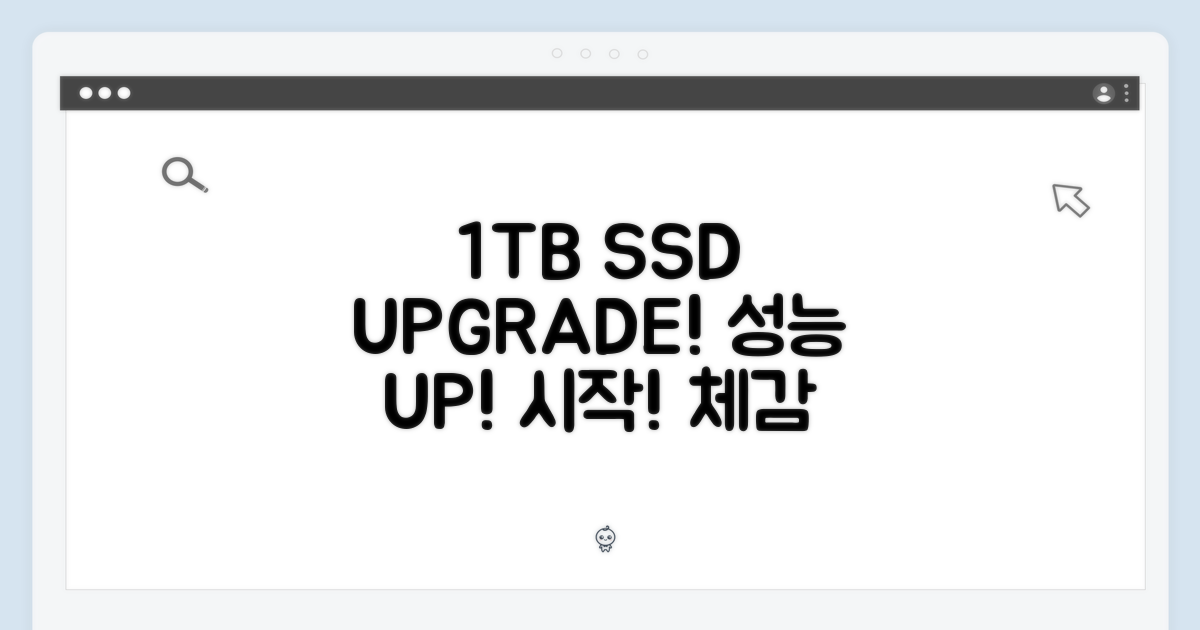 SSD 1TB 업그레이드: 성능 향상의 시작