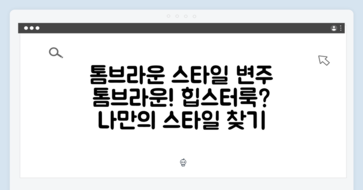 스타일 변주: 톰브라운 스타일