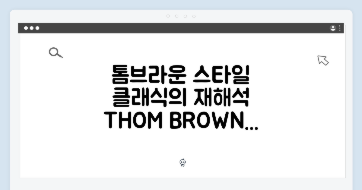 클래식의 재해석: 톰브라운 스타일